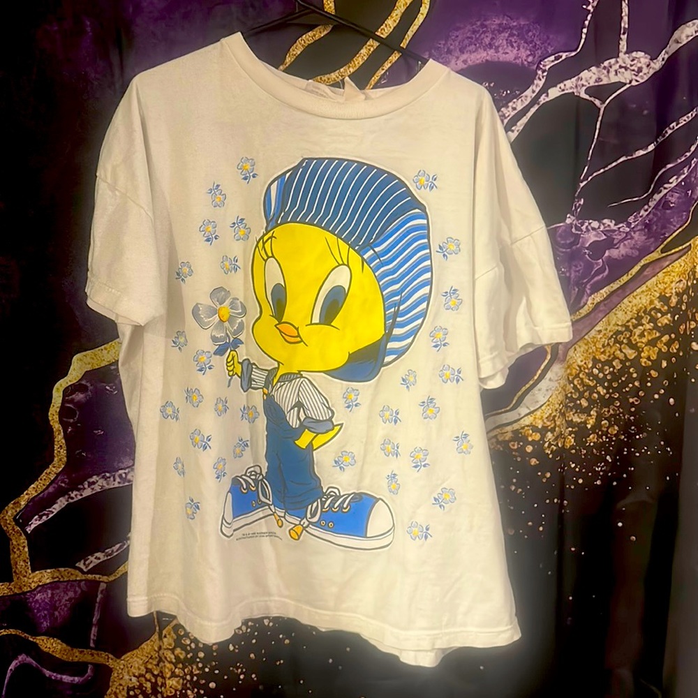 1995 vintage looney tunes tweety bird tshirt